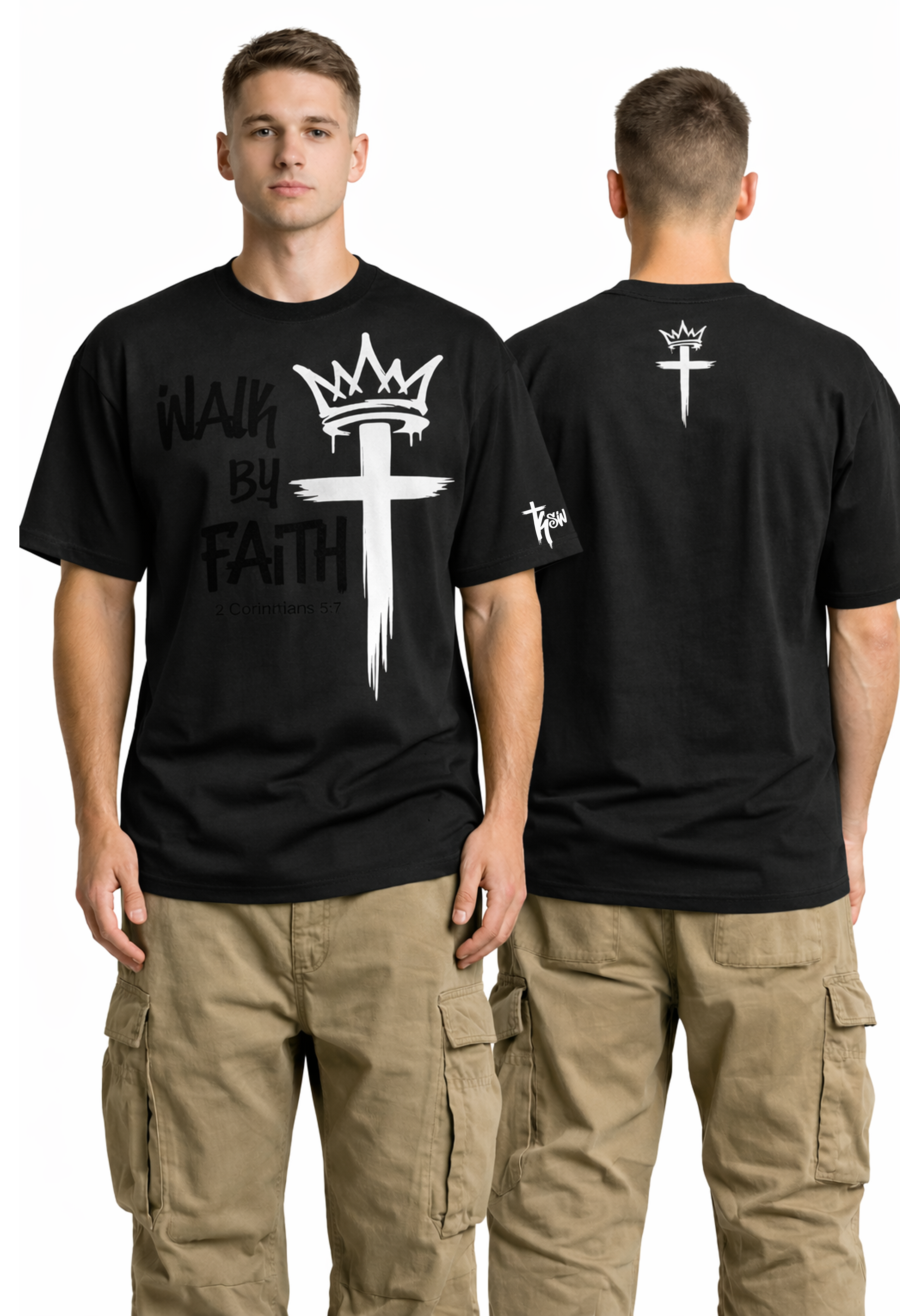 Walk By Faith - Men's StreetWear Heavy T