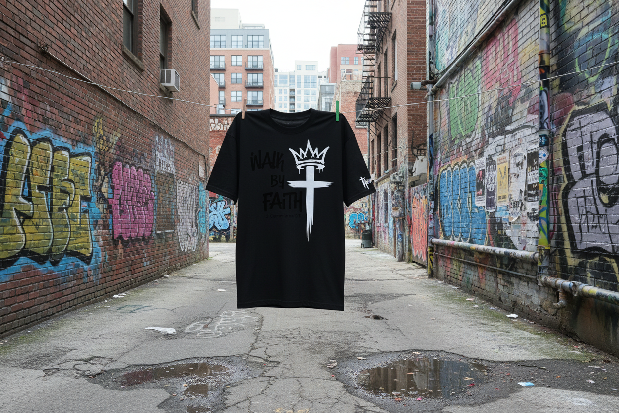 Walk By Faith - Men's StreetWear Heavy T